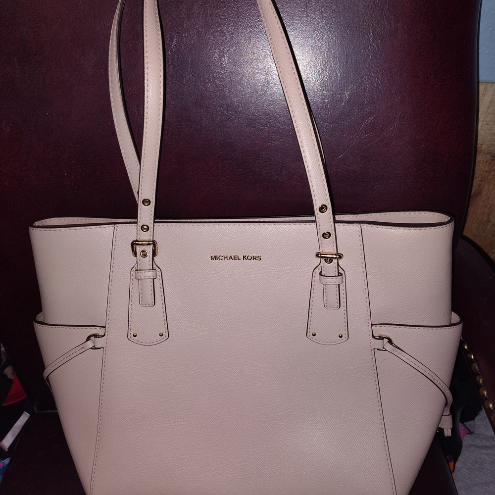 MICHAEL KORS "Voyager" Blush Pink Saffiano Leather Tote NWOT